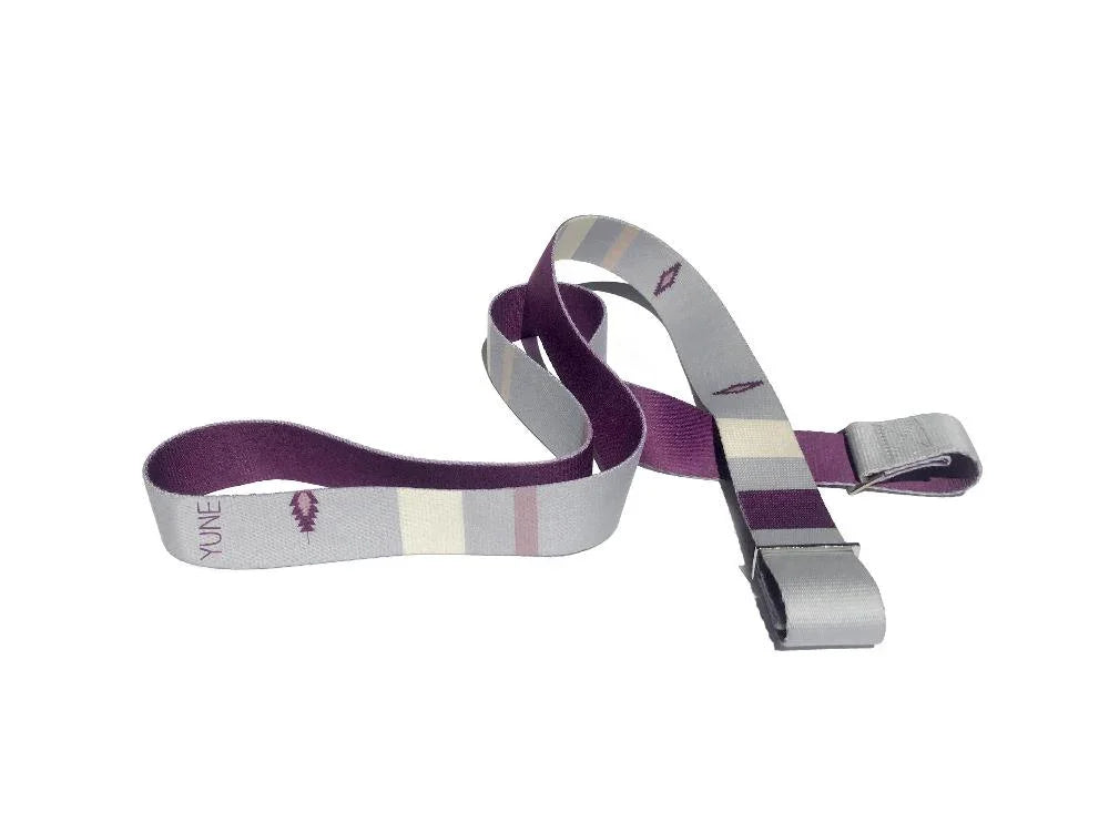 Yoga Strap | Stretching Strap | Metal Buckles | Grey | Yune Yoga | The Suzy - Yune Yoga