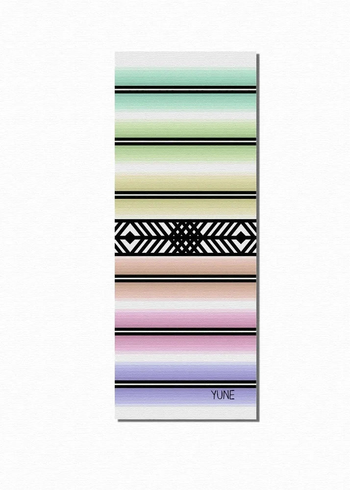 Yoga Mat | 6mm Thick | Striped | Non-Slip | Eco Friendly | Yune Yoga | Helena - Yune Yoga