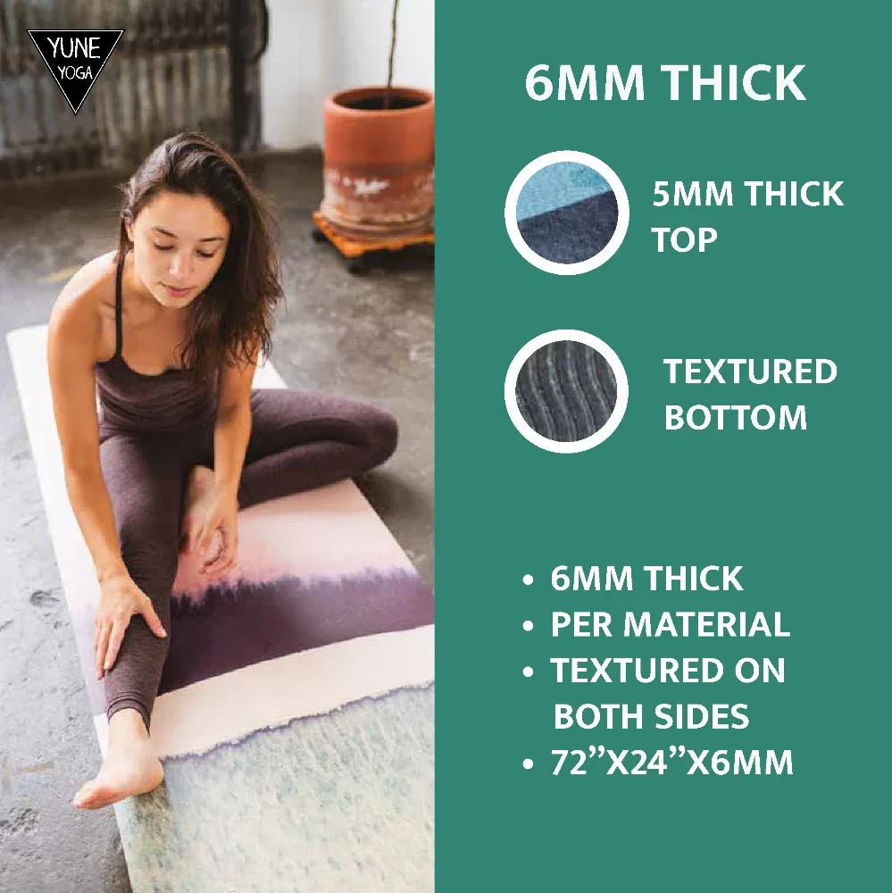 Yoga Mat | 6mm Thick | Multi Color | Non-Slip | Eco Friendly | Yune Yoga | Buffalo Hills Shadow - Yune Yoga